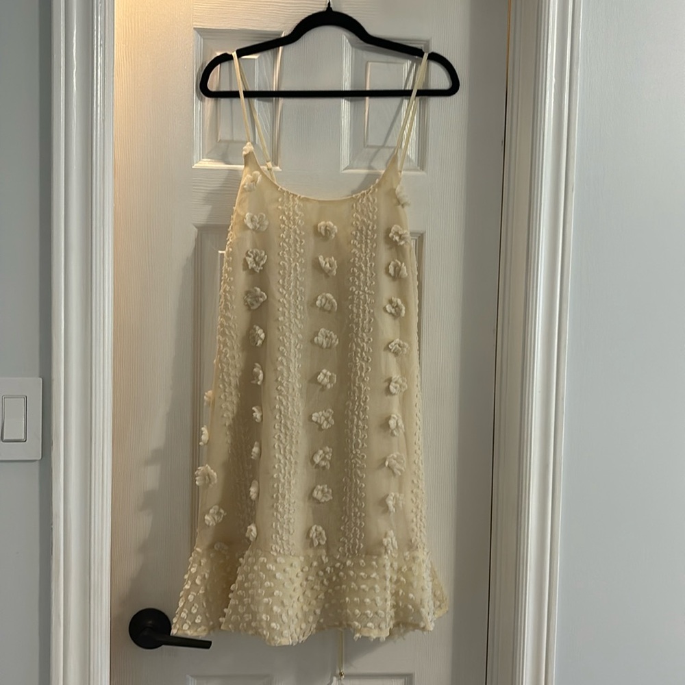 Flirty dress with floral add ons - size Large